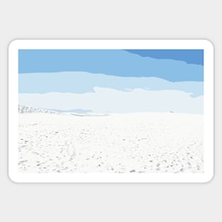 Blue Skies White Sand Sticker